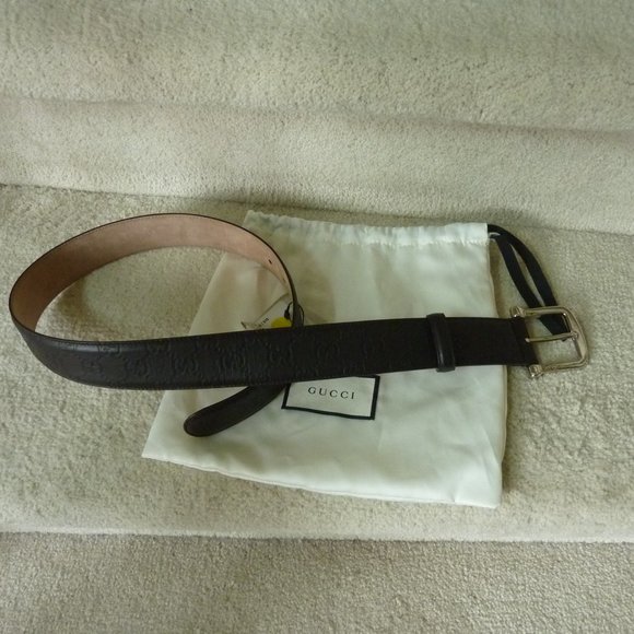 Gucci Ladies \'GG\' Logo Buckle Leather Belt (Brown) main image 11